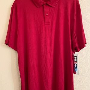 NWT Mens 32 Degrees red polo shirt, size XXL. Cool fabric. Great for golf!